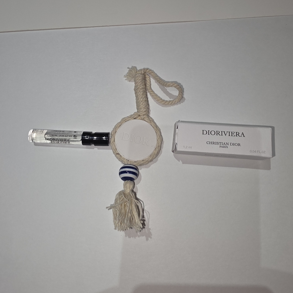 Dior Dioriviera Set with Cream and Blue Accents Tassel .